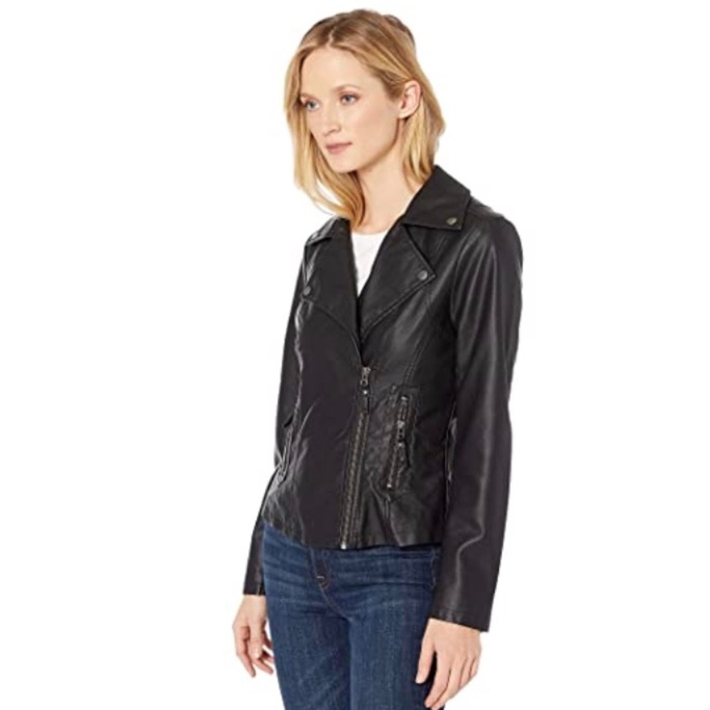 Max Studio Faux Leather Moto Jacket